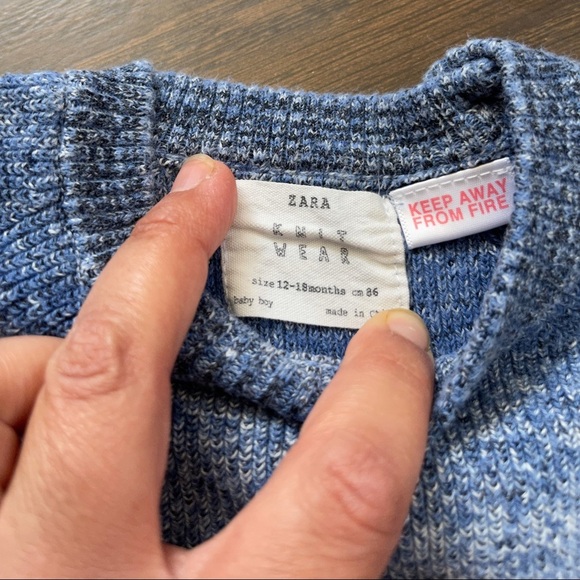 Zara knitted cotton sweater size 12-18 months - Picture 2 of 4